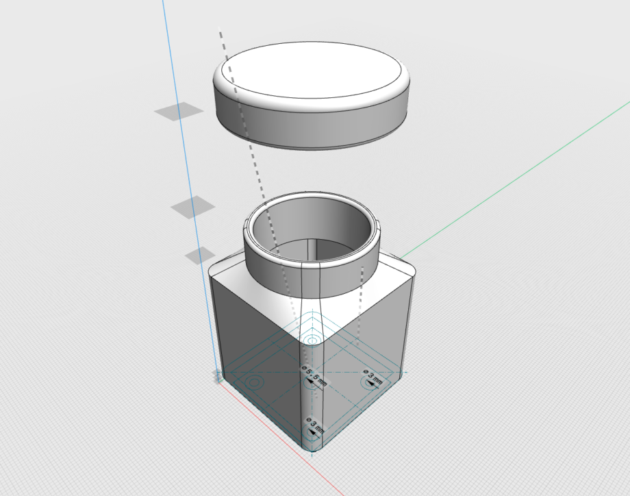 @DeskToys | Bottle + Lid (1x1 Module) (Not Food Safe)